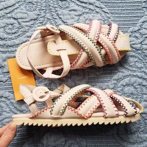 FARM Rio | Shoes | Farm Rio Nude Zigzag Stitch Vegan Leather Cross